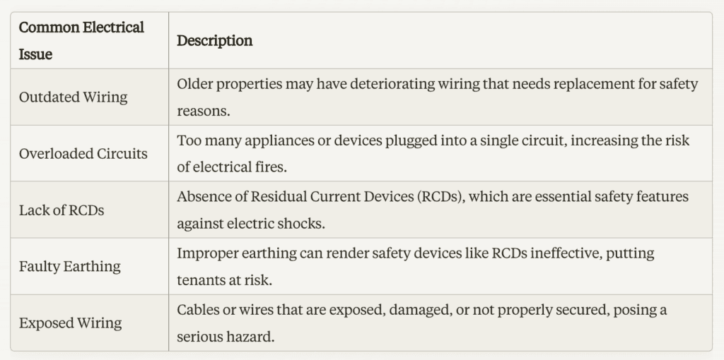 Common Electrical Issues Identified During EICRs for Landlords